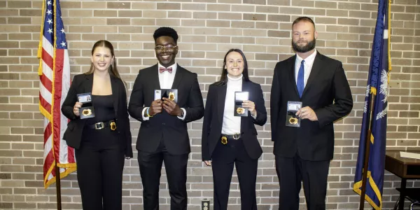 Left to Right: Spartanburg County Agent Carolina Lindquist, Cherokee County Agent Johnson, Greenville County Agent Hager, and Charleston County Agent Gent.