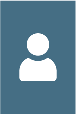 White avatar icon on blue background.