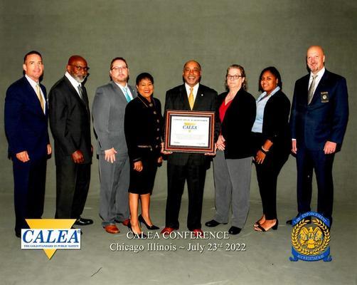 Group photo of SCDPPPS representatives receiving the CALEA certificate.