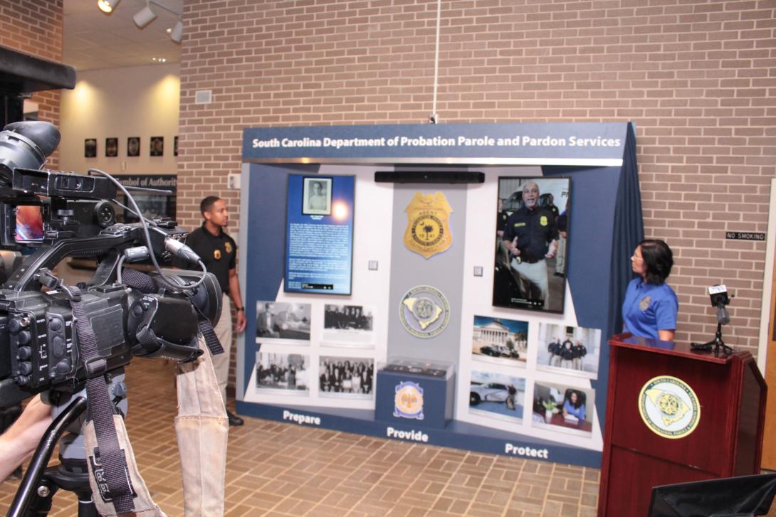 Law enforcement museum display.