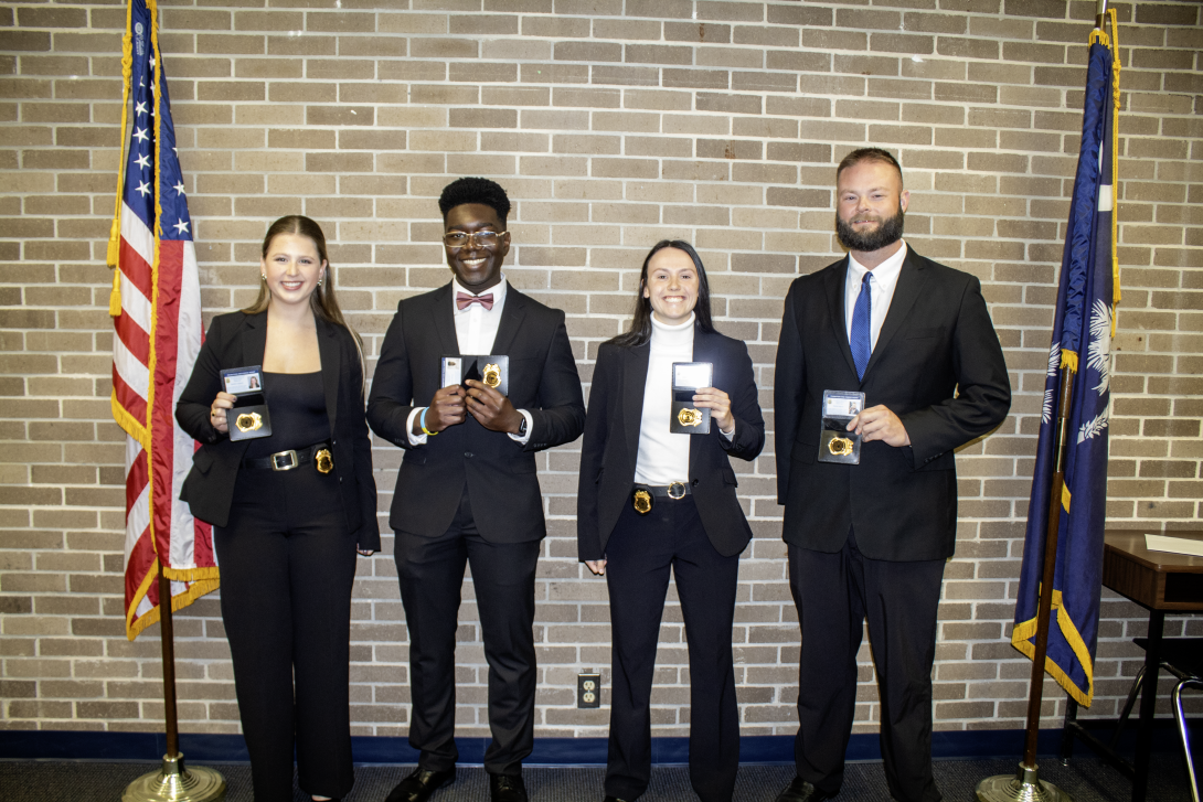 Left to Right: Spartanburg County Agent Carolina Lindquist, Cherokee County Agent Johnson, Greenville County Agent Hager, and Charleston County Agent Gent.